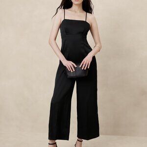 NWT Banana Republic Factory Minimalist Strappy Satin Convertible Jumpsuit size 8